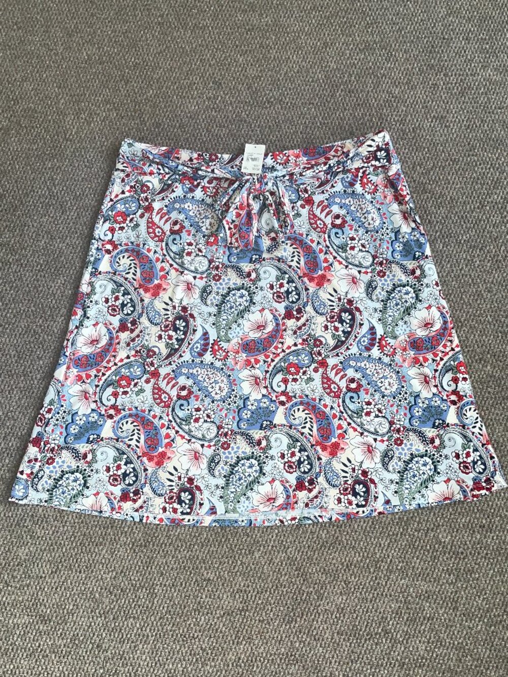 NWT CATO Front Tie Floral Skirt 22/24 Red White Blue
